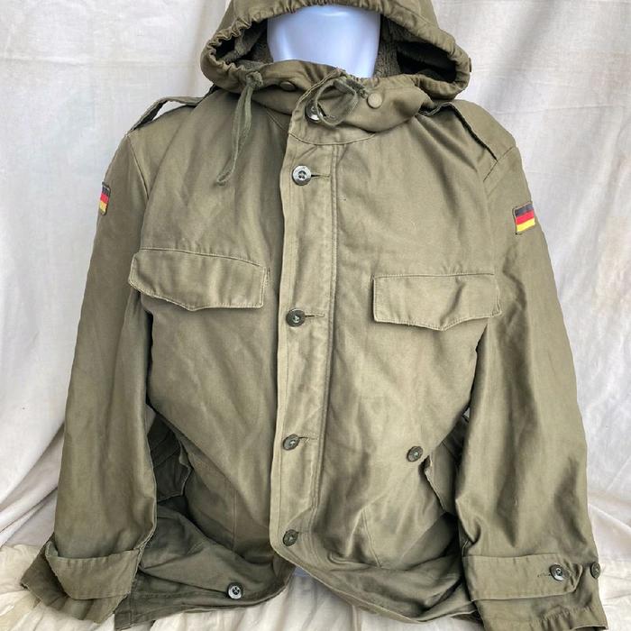 Coat Vintage Parka Moleskin ECWCS Olive Green Dengan Inner Bulu, Tentara Jerman Army (5)