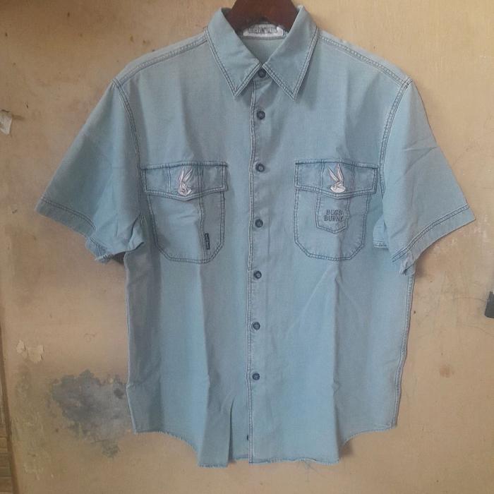BUNDLING KEMEJA DENIM VINTAGE BUGS BUNNY DAN POLO WORK SHIRT
