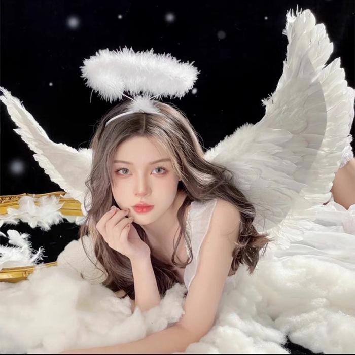 Sayap malaikat kostum dewasa Angels wing costume halloween adult 3in1