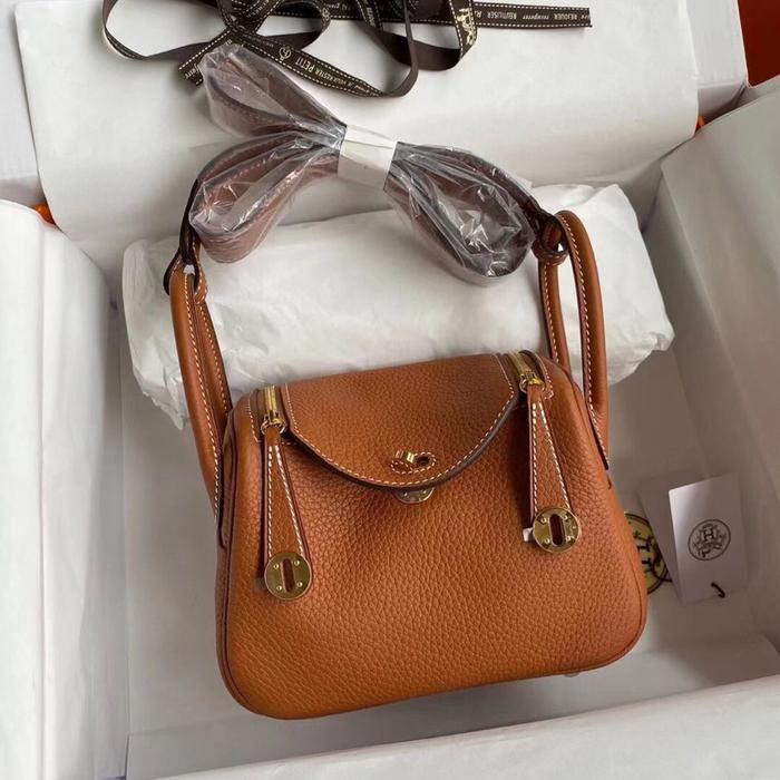 Tas Wanita Sling Bag HM Mini Lindy 18 Togo Leather Full Handmade Leather Quality