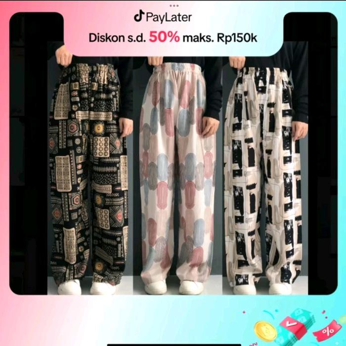 CELANA KALLYOUTFIT HOMMY PART 3 KULOT ADEM PIYAMA RAYON paket hemat 3pcs kulot rayon premium  Wanita
