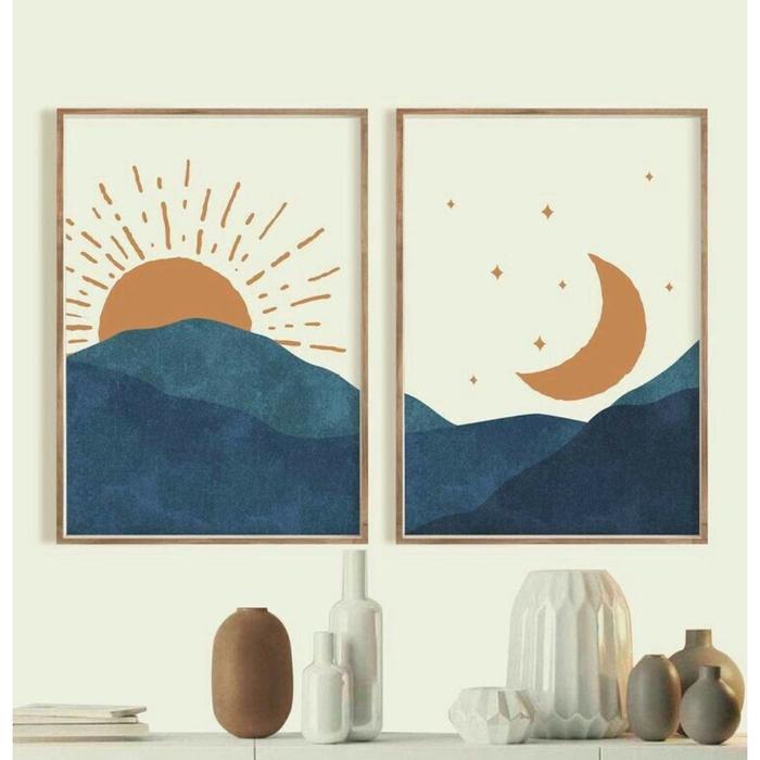 LUKISAN ABSTRAK COUPLE SIMPLE ( LUKISAN TANGAN ASLI TINGGAL PAJANG )