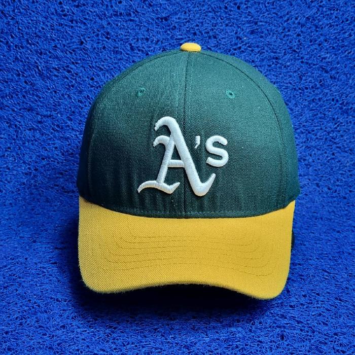 topi MLB AS ATHLETICS dua warna size m