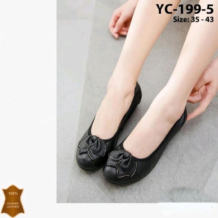 Sepatu Wanita YC-199-5 Leaf Flat shoes