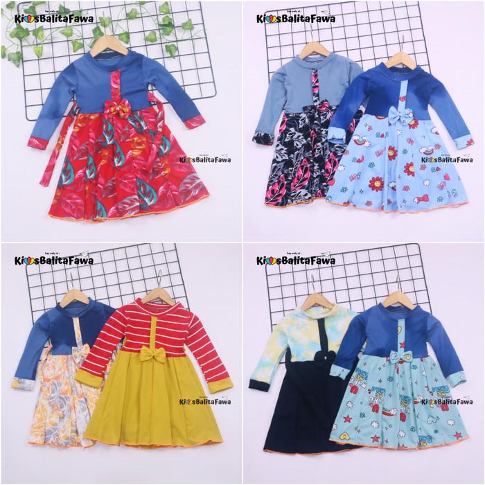 C☎R5 DRESS VALENCIA 1-8 TAHUN / DRES ANAK LENGAN PANJANG PESTA BAJU CEWEK X➸9T