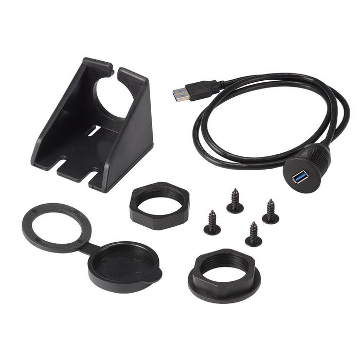 Car Dashboard Mount USB 3.0 Male to Female Socket Extension Panel