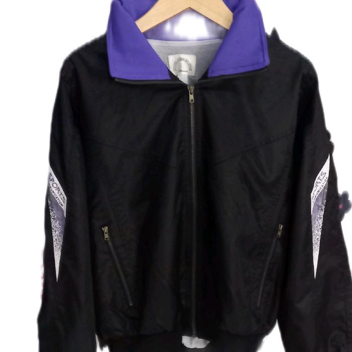 Jaket Windbreaker Vintage Sport MIZUNO Hidden hoodie hitam