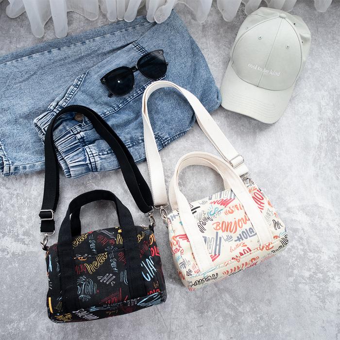 SPNB Slingbag Tas Selempang Mini Kanvas Hazel Bag Bonjour