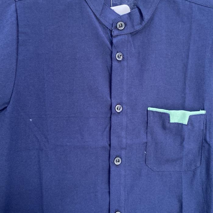 Kemeja anak cowok kiyosi biru navy