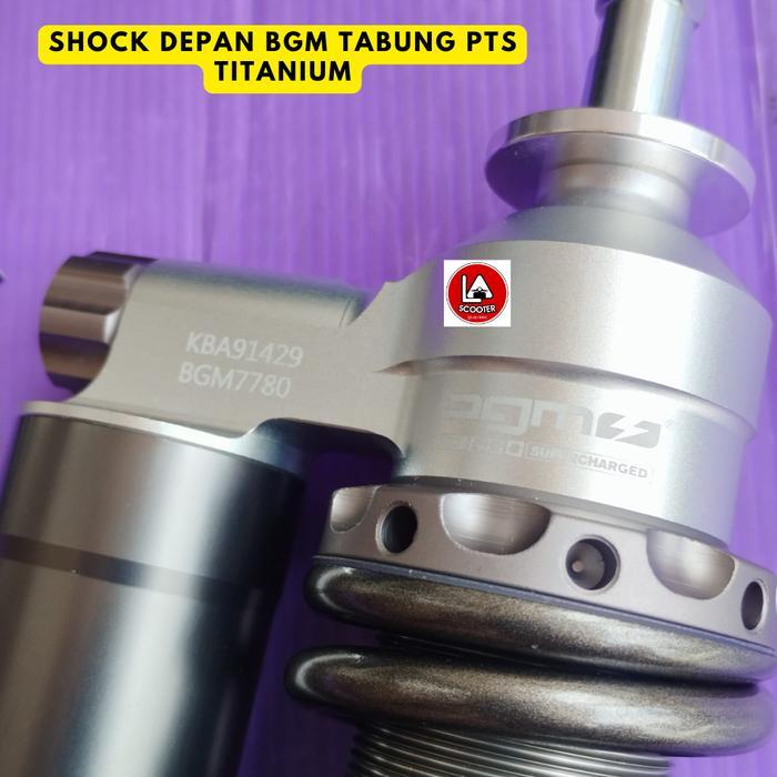 Shock depan tabung BGM Titanium grey utk smallframe pts dkk