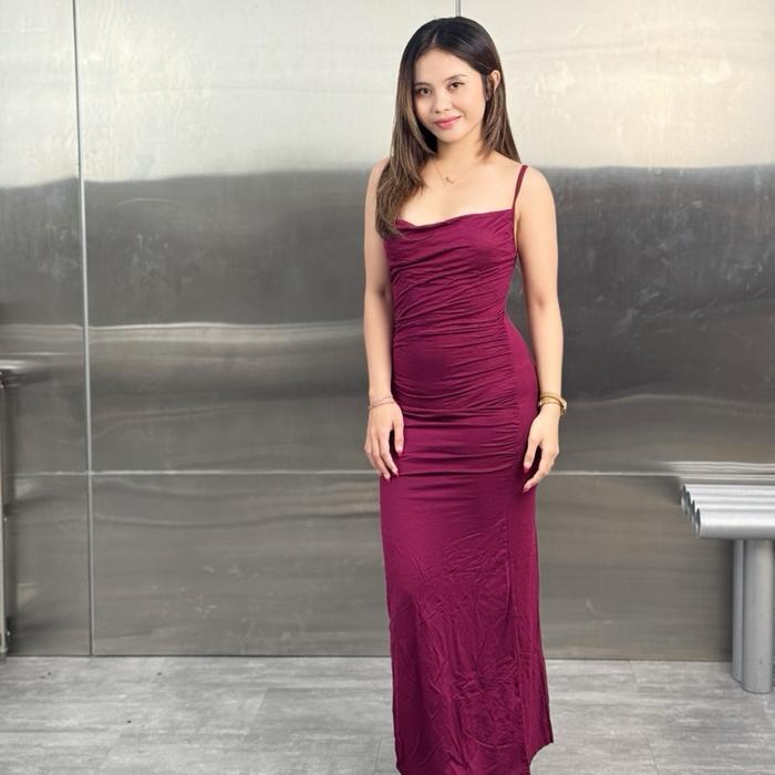 Camela- Gina dres belah / longdres