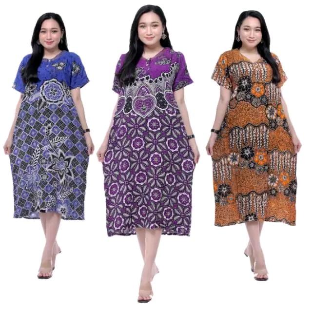 paket usaha daster kencana ungu 3pcs 100rb daster standar Rayon Nyaman Dewasa Tidur Wanita