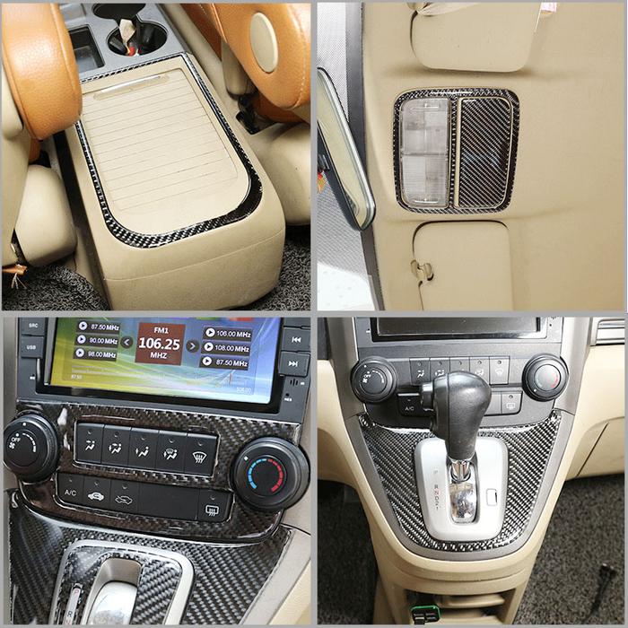 For Honda CRV 2007-2011 Car Interior Modification Parts Real Carbon