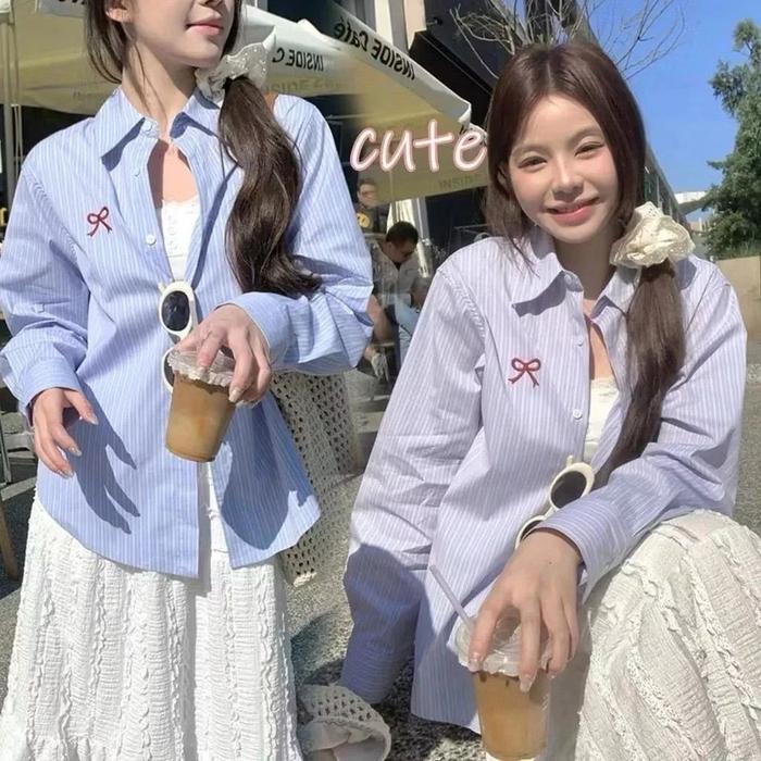 Blouse Coquette Pita Ready Atasan Wanita Lengan Panjang Kekinian Linen Katun ( Diskon 5rb ) Twinkle