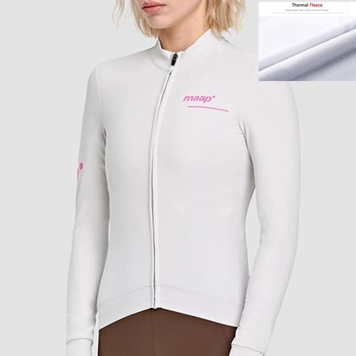 Women's Winter  Thermal Fleece MAAP Team Bike Cycling Jersey