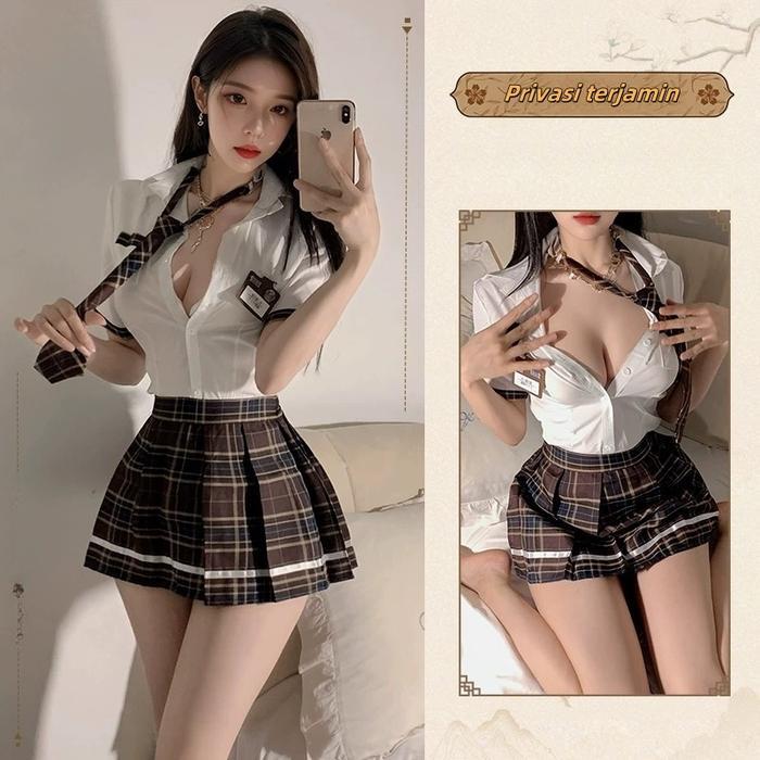 y Lingerie Cosplay School Uniform y Cosplay Murid / Kostum Sekolah y Wanita Baju Tidur y Cosplay Wan