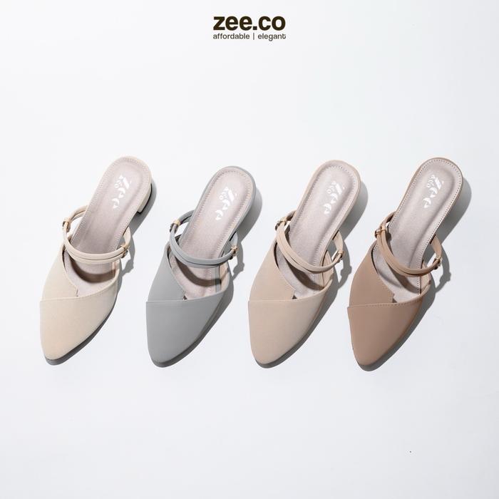 Zee Catlin -  Sandal Wanita Premium Hak 5cm Tahu - Sandal Cewek heels elegant mules shoes Sendal