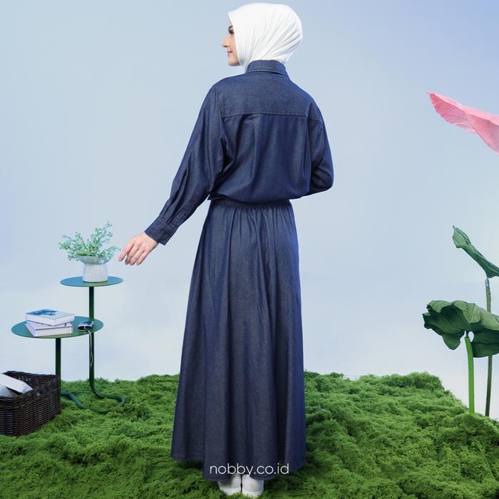 Nobby Kaely Skirt Rok Dewasa Bawahan Casual Wanita Bahan Denim Fodia