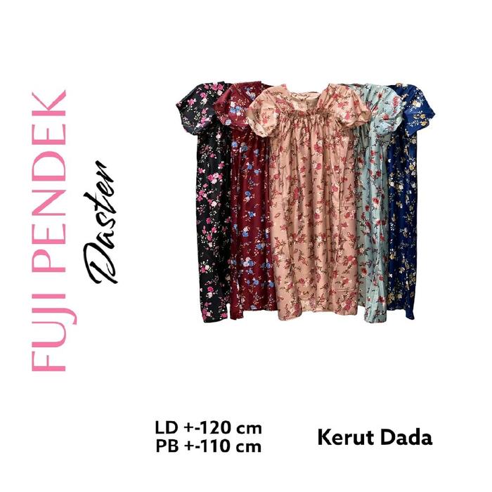 Fuji Pendek Dress Daster Kerut Dada