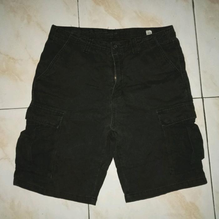 Celana pendek kargo skate cargo volcom sp triple black original