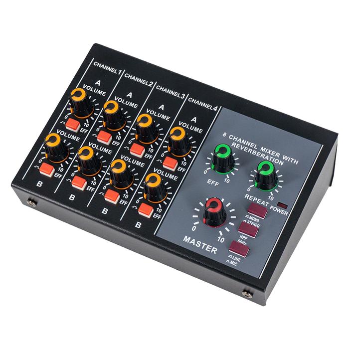 8 Channel Mixer Professional Audio Mixer for Musical Instrument