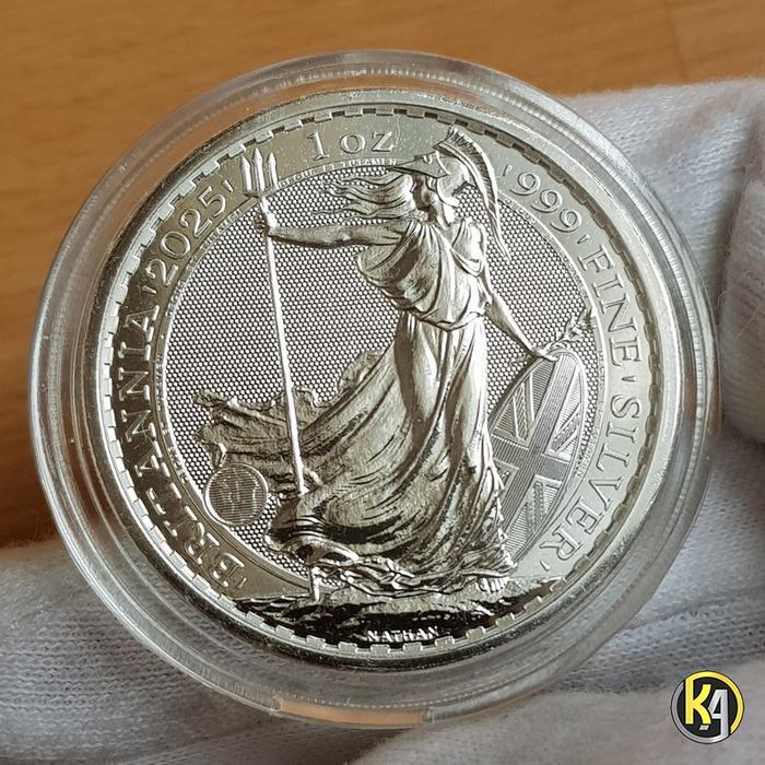 Koin perak Silver Britania 1 Troy Ounce = 31.1 Gram