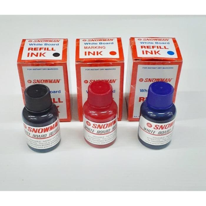 Isi Tinta Spidol Papan Tulis Whiteboard Refill Ink - Snowman MURAH!