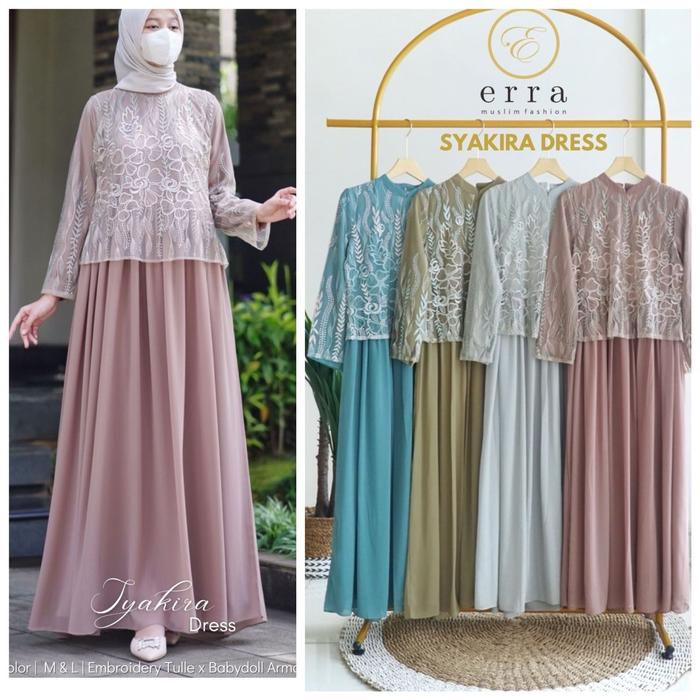 Syakira Dress Gamis by Erra original Premium Gamis Pesta