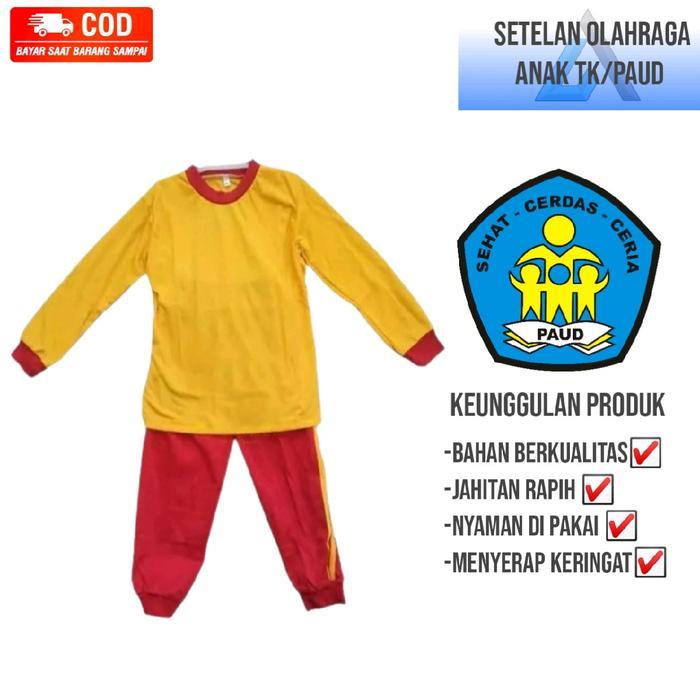 Satu set seragam olahraga anak TK/paud/ seragam olahraga anak TK/paud/ stelan olahraga anak TK/paud/