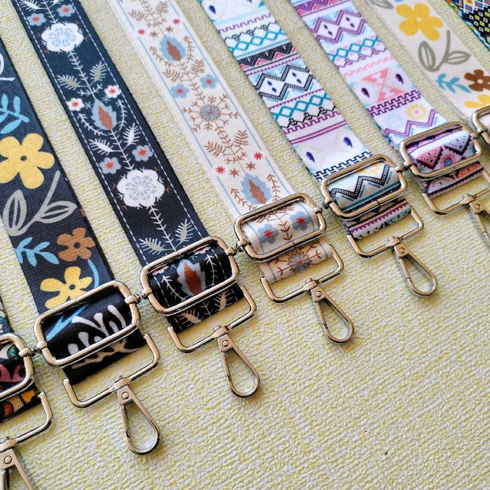 TERLENGKAP Bag Straps & Chains [POLYKATUN ZR-38] LONGSTRAP MOTIF PRINT/TALI TAS POLYKATUN LEBAR 3,8C