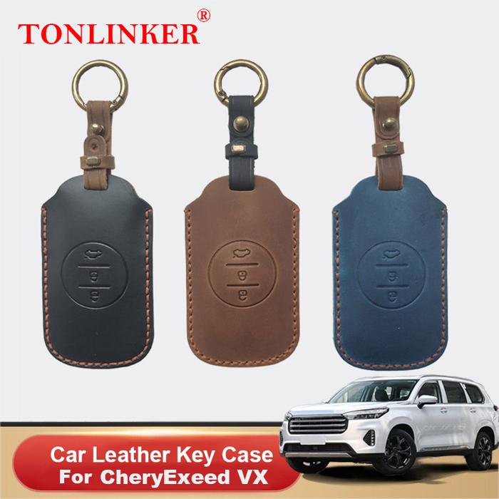 Genuine Leather Car Key Case For Chery Exeed VX TXL LX Tiggo7 Pro