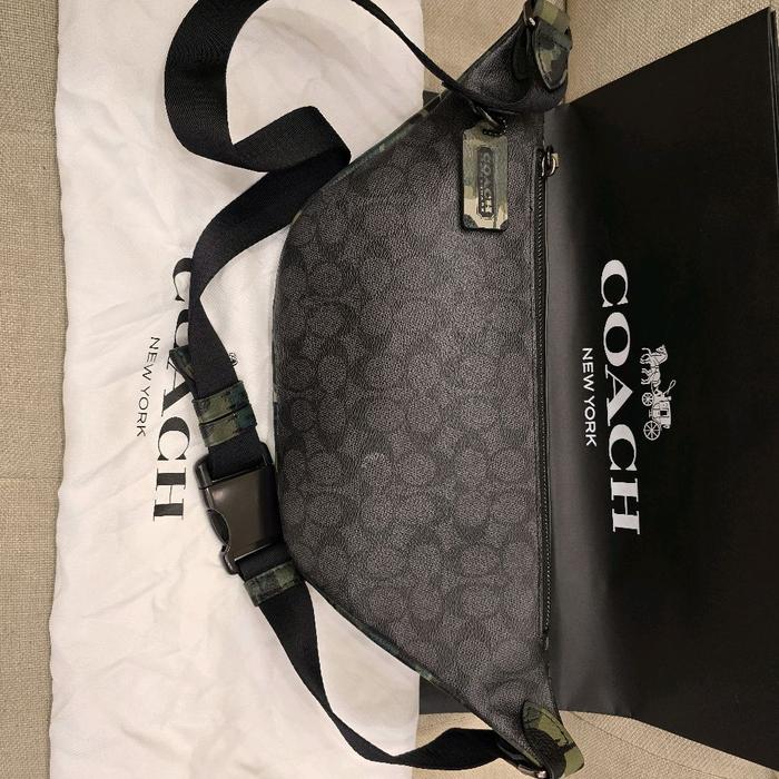 COACH BELT BAG WAISTBAG CAMO SIGNATURE PEBBLED LEATHER LIMITED EDITION ORIGINAL AUTHENTIC NEVER BEEN