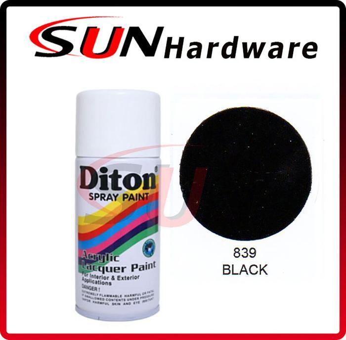 Pilox DITON 300 cc Black 839 Pilox Pylox Cat Semprot Solid Hitam Gloss