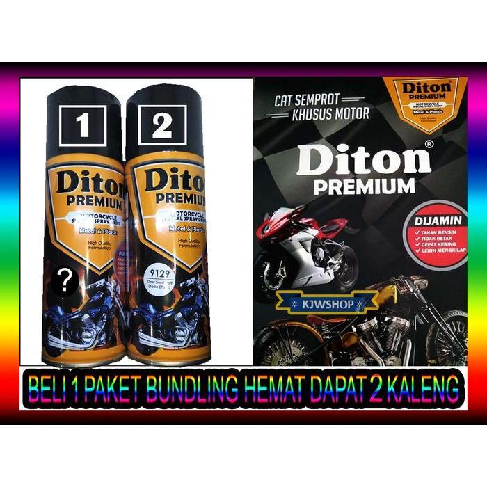 Paket 2 Kaleng Diton Premium 9129 Clear Semi Doff Cat Semprot Spray