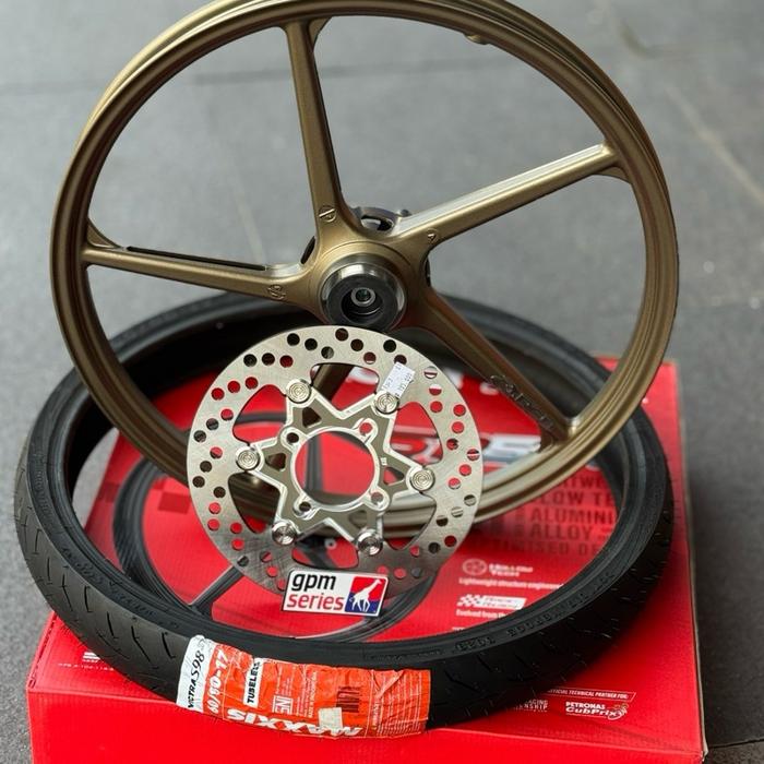 Velg depan saja rcb sp 500 sp500 120 ring 17 palang 5  brown putih hitam mio jupiter fizr f1zr mx ve