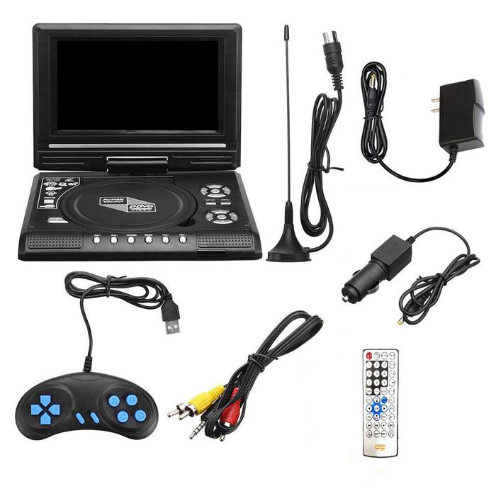 Layar Lebar 16:9 7.8 Inci, Pemutar DVD TV Mobil Portabel VCD Layar
