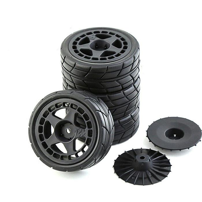 1/10 RC Rally Car WHEELS With TIRES Set for Tamiya  TT02 XV01 RC