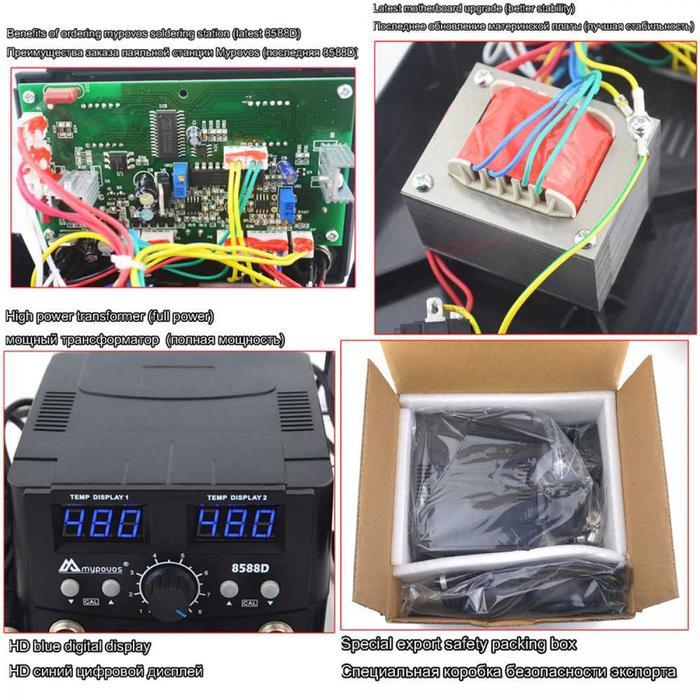 Soldering Station 2in1 Solder Hot Air Heat Gun 750W - 8582D