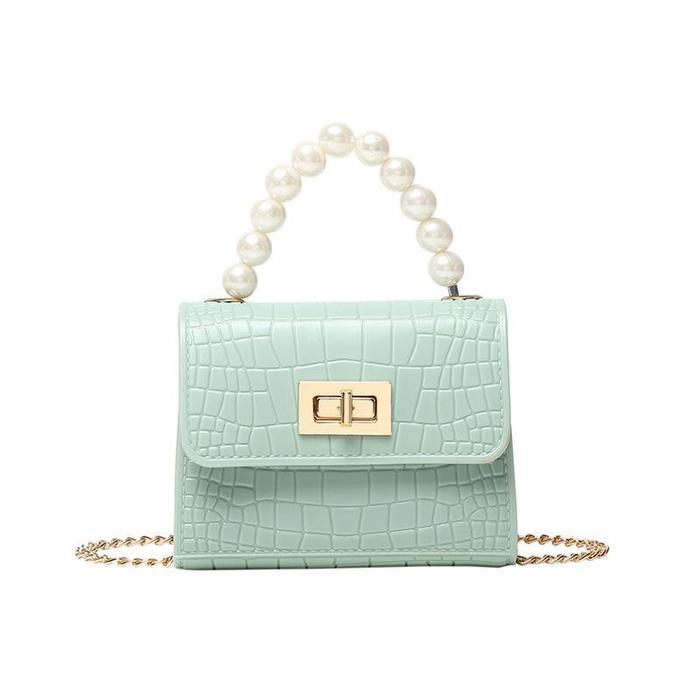 BISA COD T5047 Tas Jelly Motif Kulit Buaya Mutiara Gaya Korea / Tas Selempang Wanita