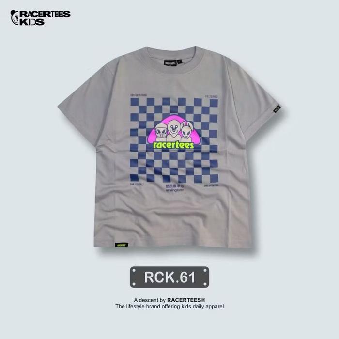 RACERTEES KIDS Kaos anak grey circleAliens - RCK.61