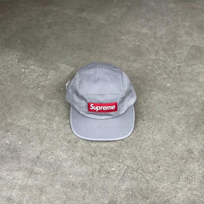 SUPREME WASHED CHINO TWILL CAMP CAP GREY SS26 100% ORIGINAL