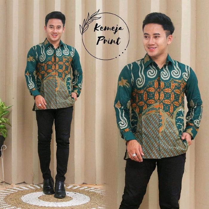Kemeja Katun Printing Batik Motif Baru Izzi Galeri