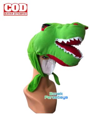 Topi Kepala Buaya / Boneka Buaya Lucu - Topi Karakter Buaya