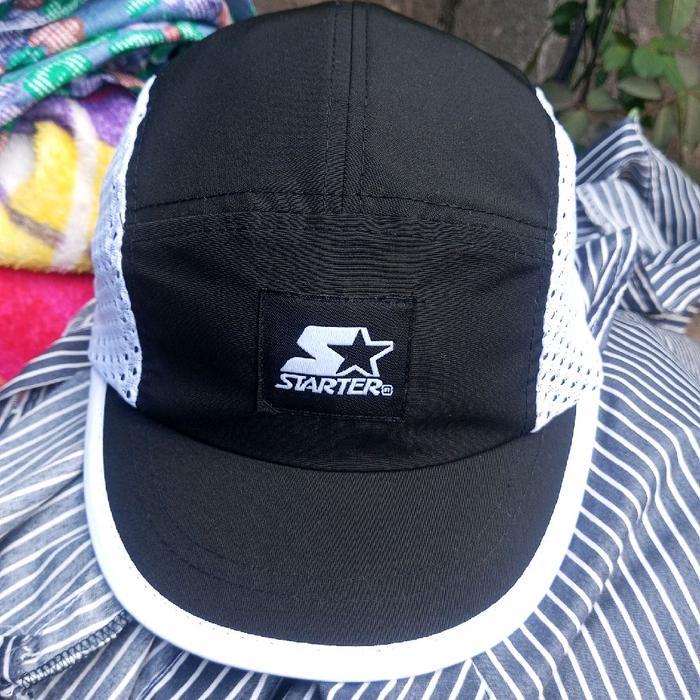 Hot Item topi running caps starter hitam putih avatar Outdoor