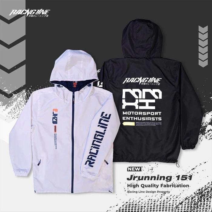 Jaket Running Racing Line J Run 151 BAHAN PARASUT DAN LOTTO