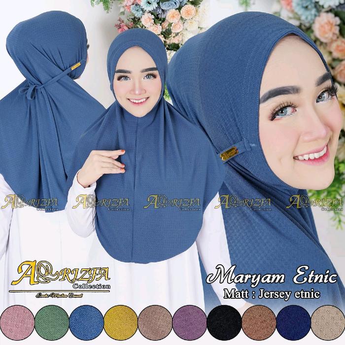 jilbab instan bergo maryam etnic arrizfa tali belakang non pet premium Kerudung Muslim