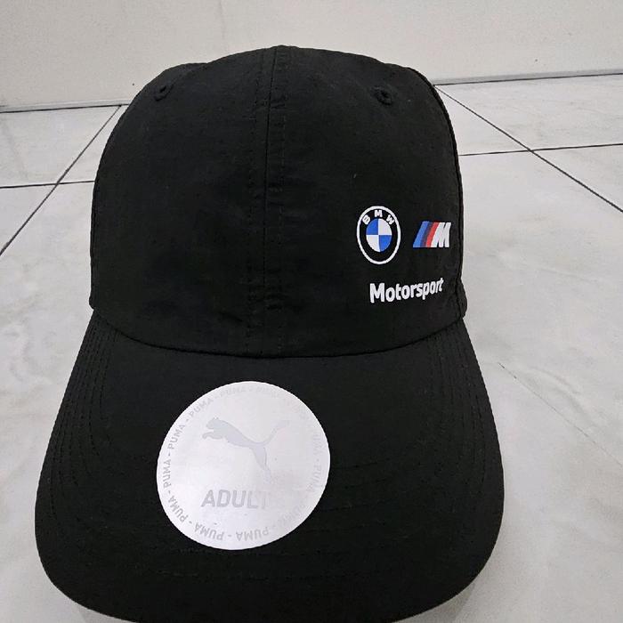 PUMA Topi Unisex Heritage BMW M Motorsport Size Adult Hitam Original