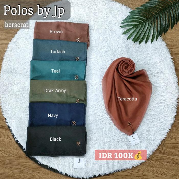 Ready hijab Berserat segiempat LC Plat polos by Journey ORI