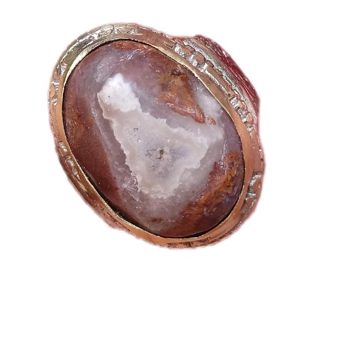Cincin Klanceng Putih Pamor Kantong Semar - Rings