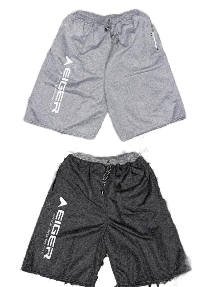 Eiger Celana Pendek Pria Bahan Misty Nyaman Santai Adem Unisex & Stylish Abu Misty dengan Resleting 